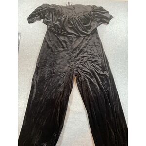 Eloquii Elegant Black Velvet Jumpsuit Size 18 #424